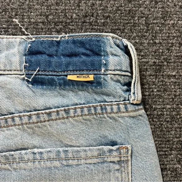 MOTHER Superior The Undercover Wide Leg Jeans Unripped Blue Wash Size 29 USA EUC - Picture 10 of 10